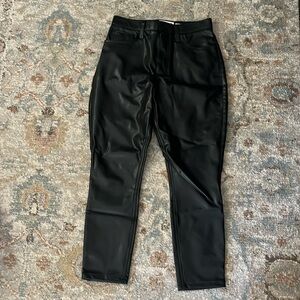 Black Abercrombie leather pants